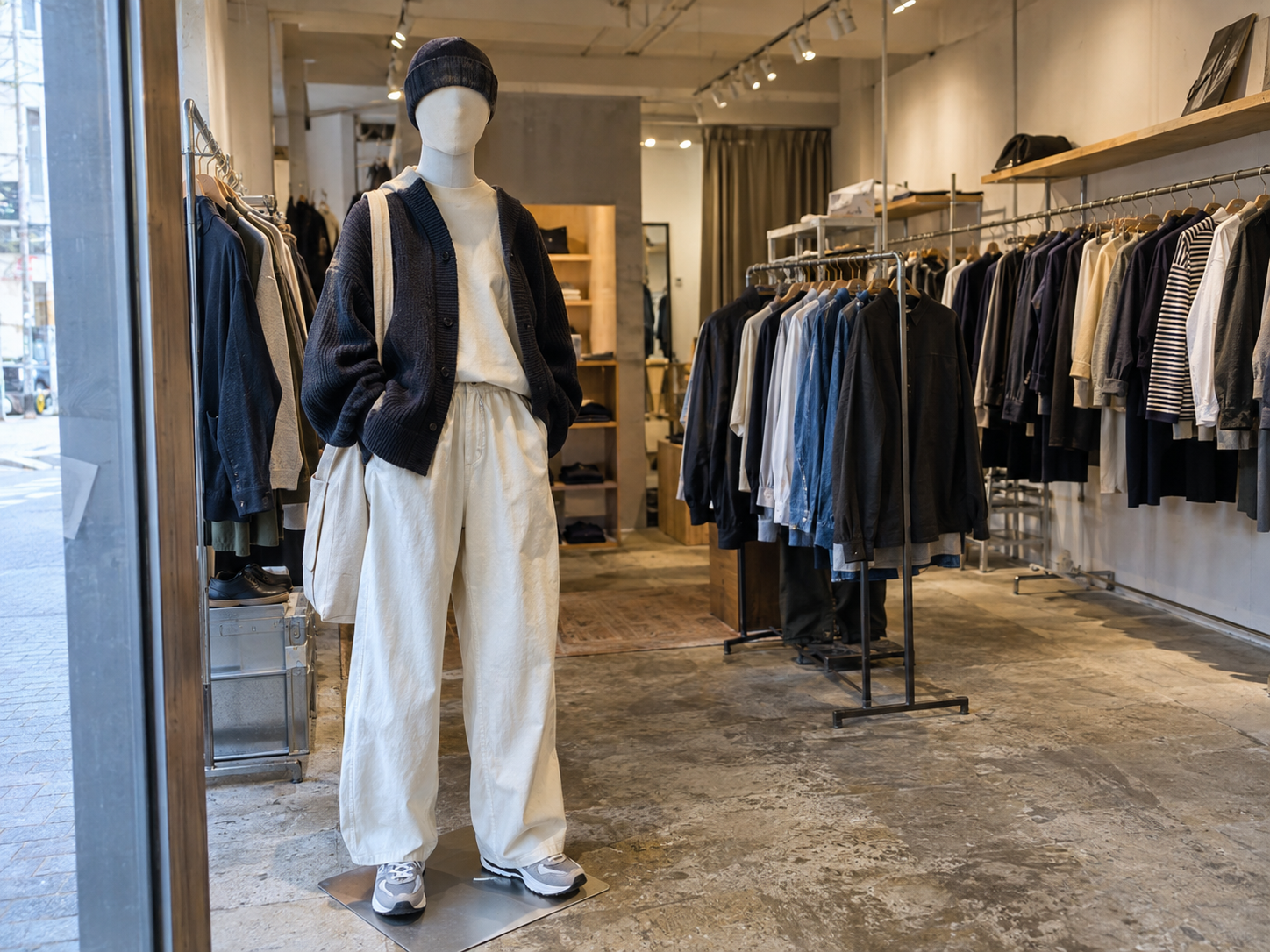 整然としたアパレル店の売場